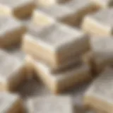 A close-up of white chocolate Oreo bars showcasing their creamy texture and crunchy elements.