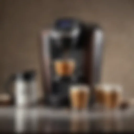 Keurig Mini Coffee Maker on display with coffee cups
