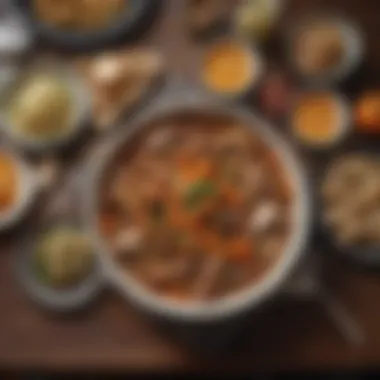 Nutritious and Flavorful Poverty Meal A close-up of a hearty, nutritious dish embodying frugality.
