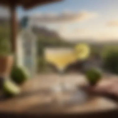 Refreshing Margarita Experience in Nature Refreshing margarita served in a scenic setting