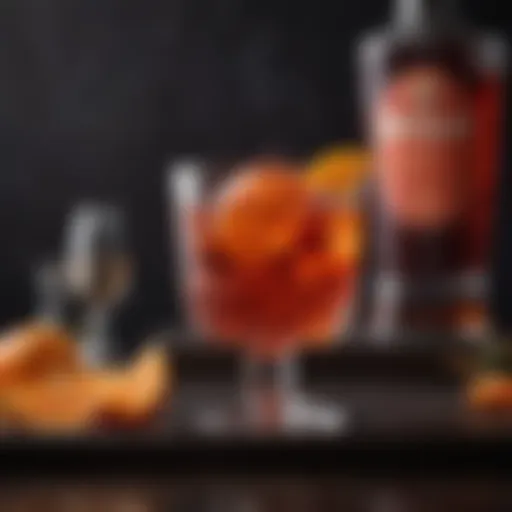 A beautifully crafted Negroni cocktail with a twist of orange