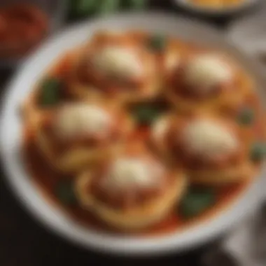 Delightfully Baked Stuffed Shells An elegant plate of baked stuffed shells topped with marinara sauce