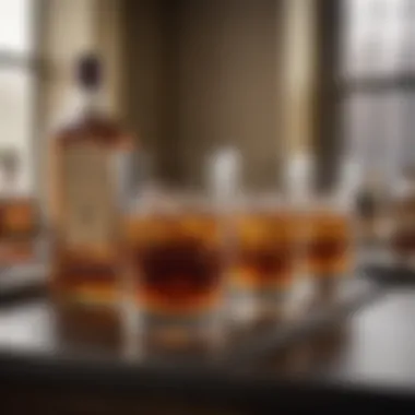 Traditional Scotch Whisky Mixers Artistic presentation of traditional Scotch whisky mixers
