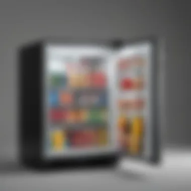 Energy Efficiency in Mini Fridges Energy-efficient mini fridge showcasing energy label