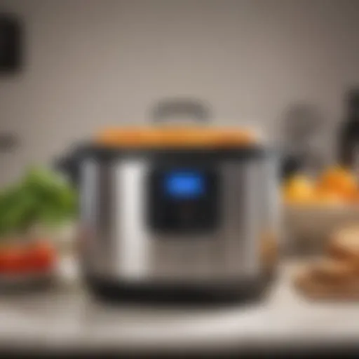 A sleek multi cooker showcasing its user-friendly control panel