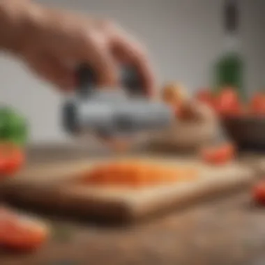 Precision Slicing Tool Compact gadget for precise food slicing