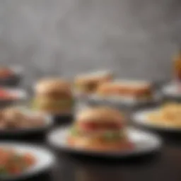 Showcasing various interchangeable plates for sandwich makers