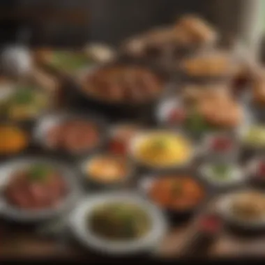 Irish Culinary Feast A vibrant feast featuring various traditional Irish dishes