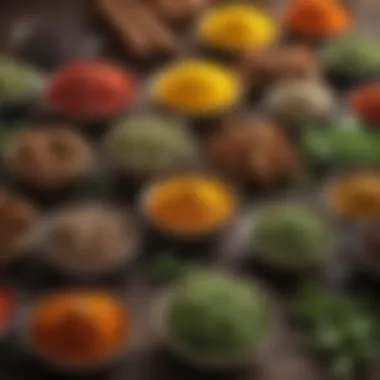 Aromatic Herbs and Spices A selection of herbs and spices for flavor