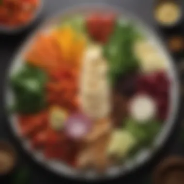 Artistic Vegetarian Presentation A beautifully arranged vegetarian platter