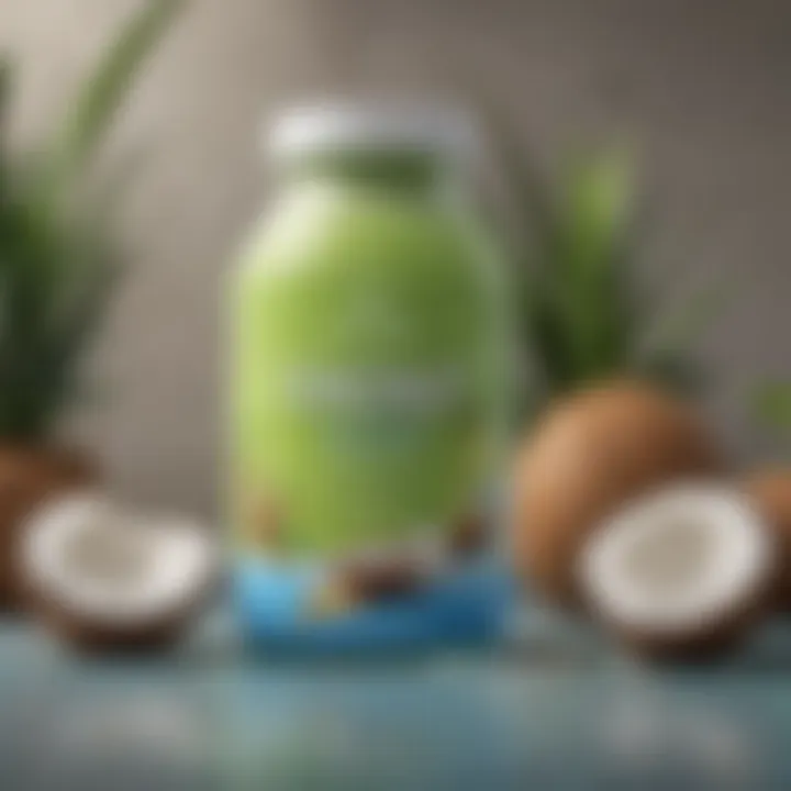 Nutritional benefits of coconut water displayed graphically