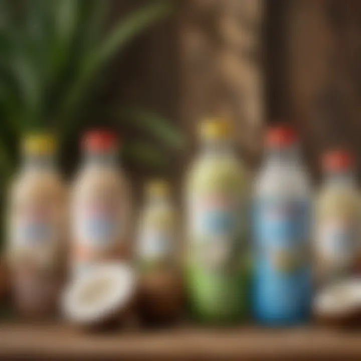 Variety of Vita Coco Coconut Water products on display