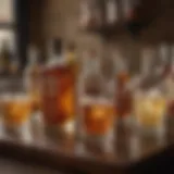 A selection of whiskey mixers including ginger ale, tonic, and soda