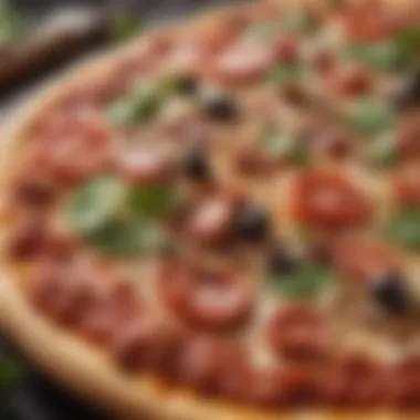 Deliciously Topped Yeast-Free Pizza A vibrant pizza topped with fresh ingredients ready for baking