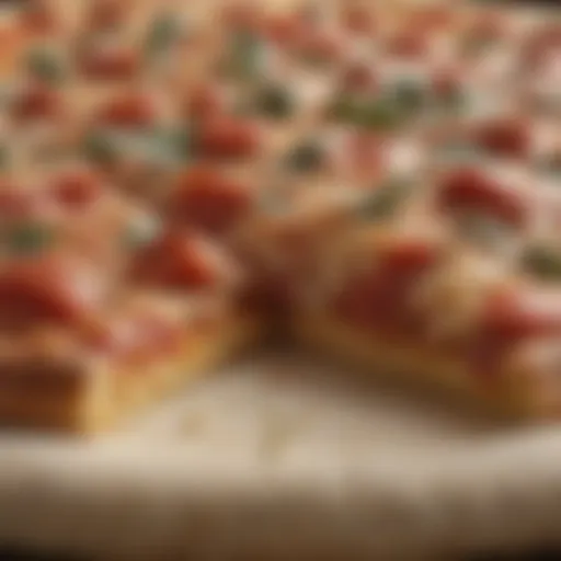 Close-up of a textured pizza dough made without yeast