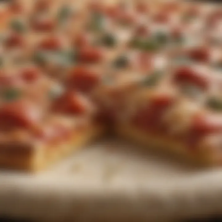 Close-up of a textured pizza dough made without yeast