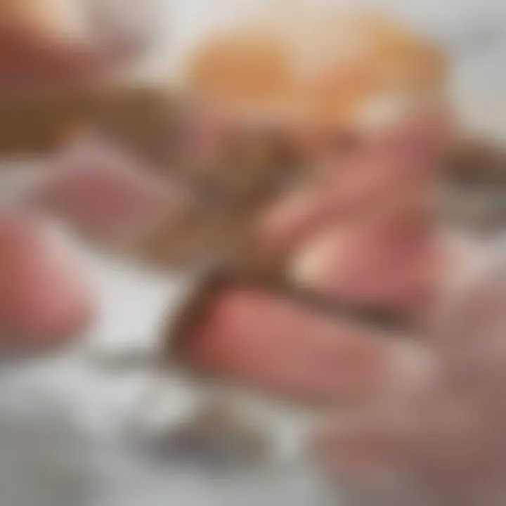 A selection of succulent meats displayed elegantly on a marble countertop