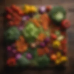 A vibrant assortment of zero-carb vegetables on a rustic wooden table