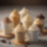 A variety of fat-free coffee cream alternatives displayed elegantly