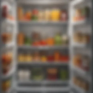 Organized refrigerator showcasing neatly stored meal prep containers