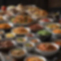 A vibrant spread of international dishes showcasing diverse cuisines.