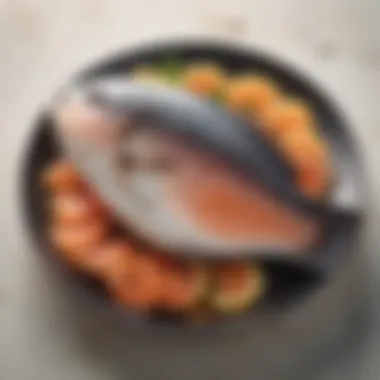 Plate of Fatty Fish Rich in Omega-3s Plate of fatty fish, a source of omega-3 fatty acids