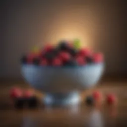 Fresh berries in a decorative bowl