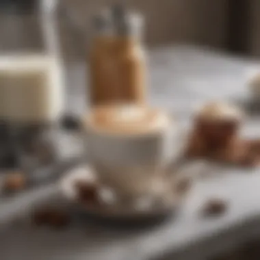 Tools for Mastering Frothing Essential tools for frothing milk displayed on a countertop