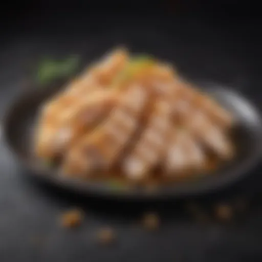 Deliciously cooked frozen chicken breast strips plated elegantly