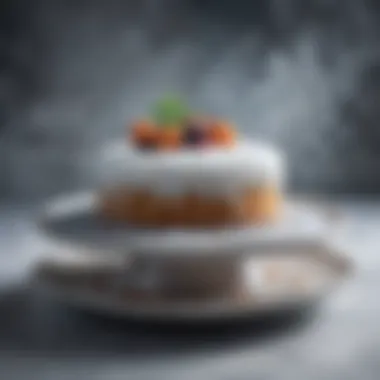 Elevated Presentation of a Frozen Dish Creative frozen dish plated elegantly, highlighting the use of frozen ingredients