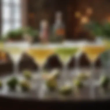 Showcasing the Art of Frozen Margarita Presentation An elegant display of various frozen margarita cocktails