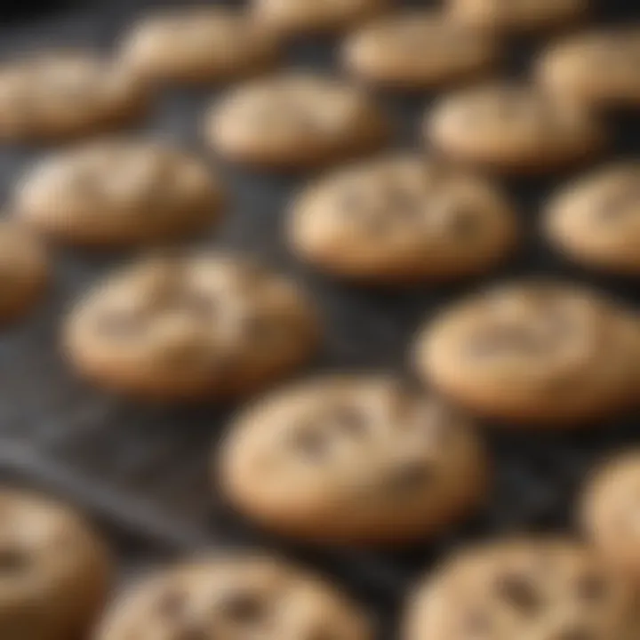 Decadent Ghirardelli chocolate chip cookies on a cooling rack