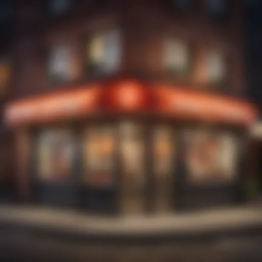 Exterior view of Gotham Pizza showcasing its inviting entrance
