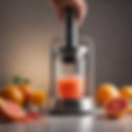 Elegant grapefruit juicer press showcasing modern design