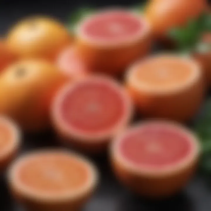 A vibrant assortment of grapefruits ready for juicing