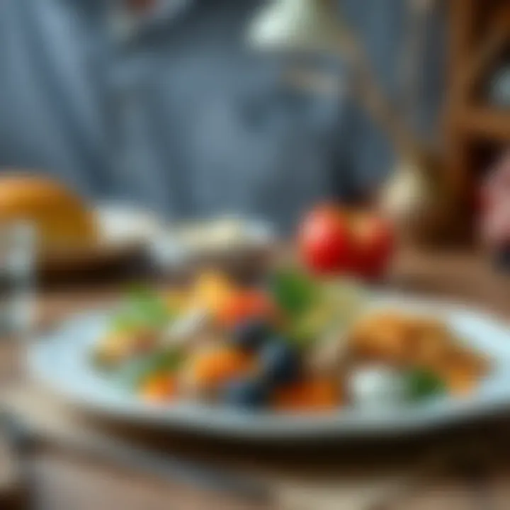A visually appealing plate featuring a balanced meal