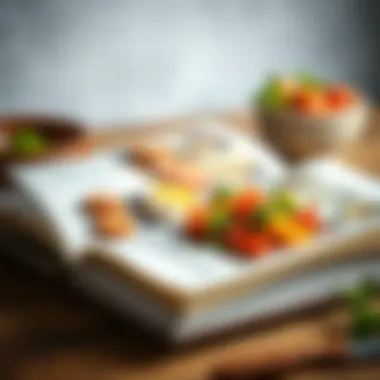 Inspiring Culinary Creations An open cookbook displaying nutritious recipes