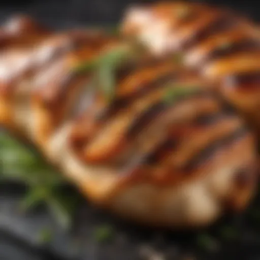 Savory grilled chicken breast with herbs and spices