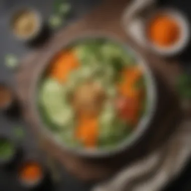 Refreshing Asian Salad A refreshing Asian-style salad with sesame dressing, cucumbers, and carrots