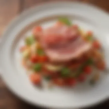 Gourmet Bacon Dish: A Culinary Masterpiece Gourmet bacon dish plated with fresh vegetables