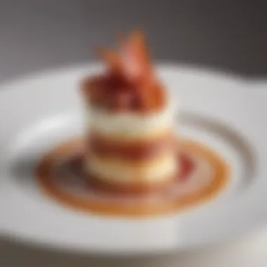 Bacon-Infused Dessert: A Sweet Revolution Innovative bacon-infused dessert offered at a luxury restaurant