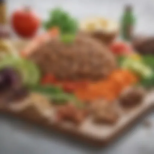 Fresh ingredients for dog diet