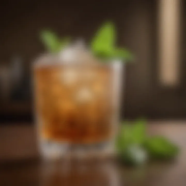 A beautifully crafted mint julep cocktail