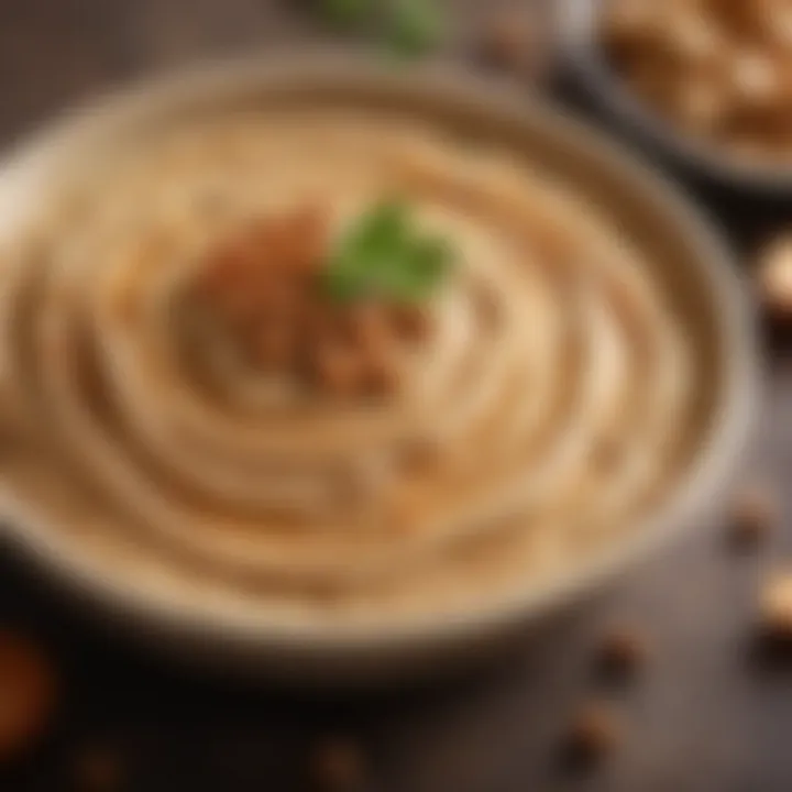 Ingredients for a unique hummus blend, including chickpeas and peanut butter.