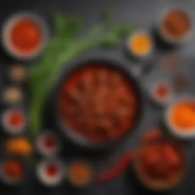 Essential Ingredients for the Fusion Sauce Ingredients laid out for sweet chili gochujang wing sauce, highlighting the key components.