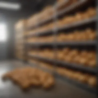 Ideal Potato Storage Conditions in a Climate-Controlled Room A climate-controlled storage room showcasing ideal potato storage conditions