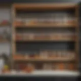 Stylish kitchen cupboard with organized spices
