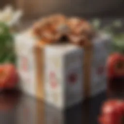 Elegant gift box adorned with floral accents