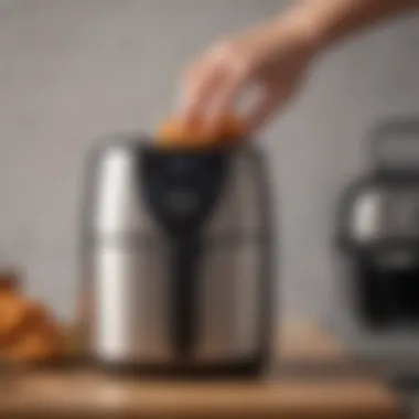 Detailed view of the Instant Vortex Air Fryer handle