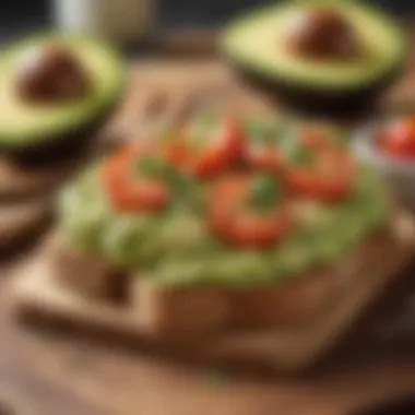 Nutritious avocado toast with toppings